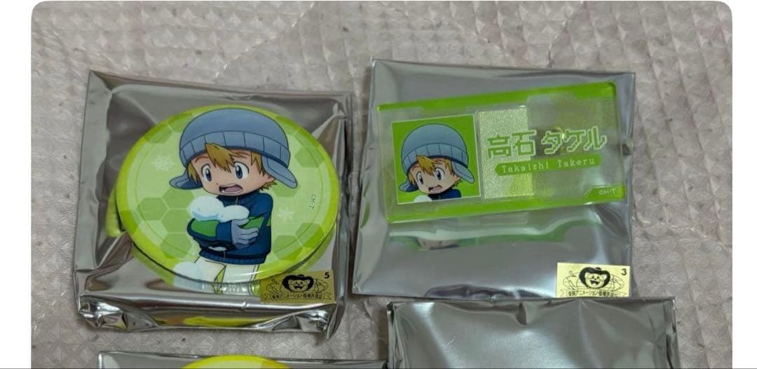 デジモン アニメイトフェア 高石タケル 缶バッジ、アクリルバッジ