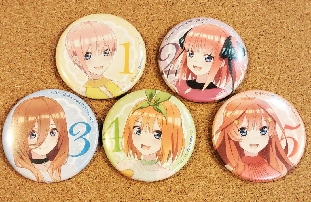 五等分の花嫁 アニメイト DVD Blu-ray 購入特典 缶バッジ セット