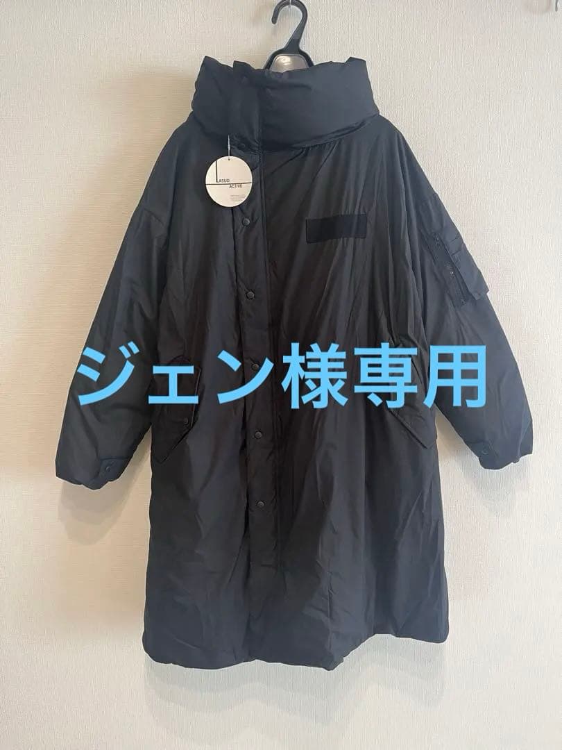 【ジェン】LASUD ダウンアウター ダウンジャケットブラック