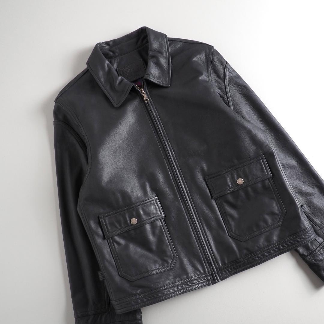 ラルフローレン　レザージャケット　シングルライダース　本革　ブラック　美品