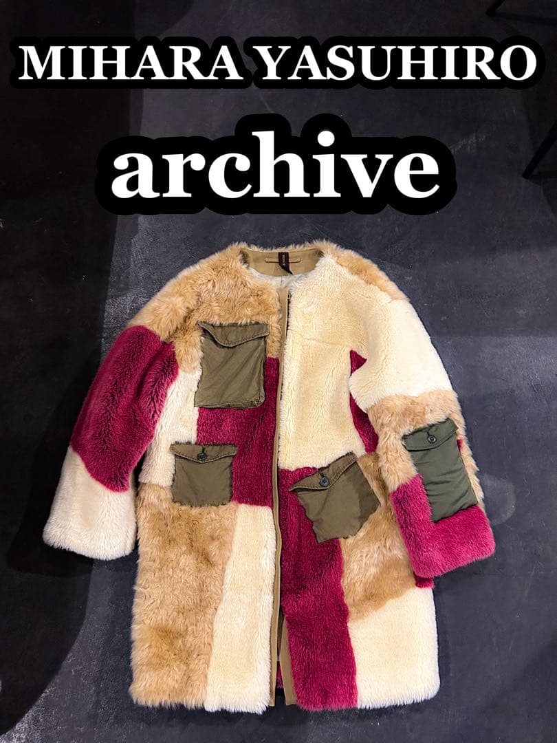 mihara yasuhiroミハラヤスヒロarchiveファー切り替えコート