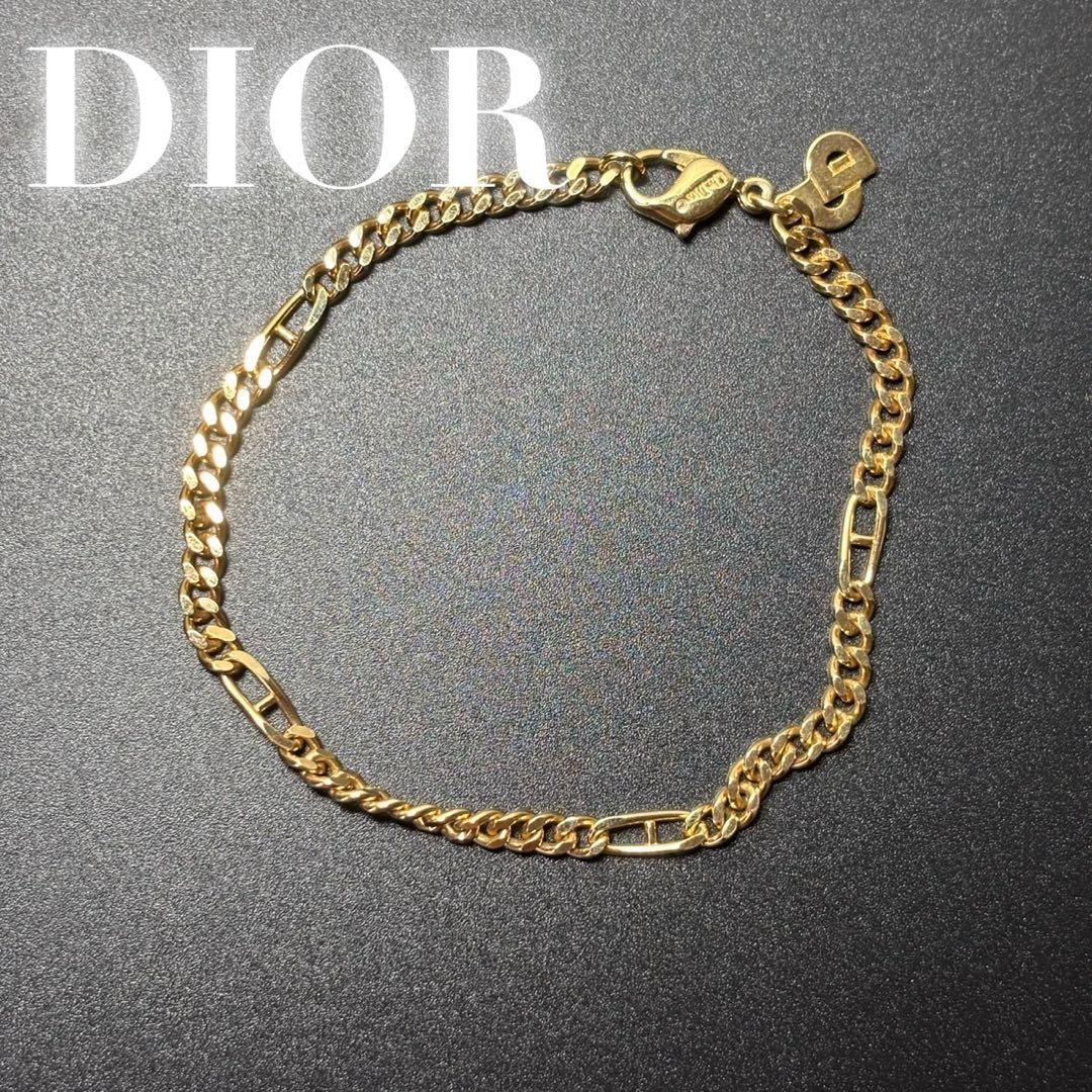 Dior ディオール　ブレスレット　CDロゴ　喜平　ゴールドチェーン
