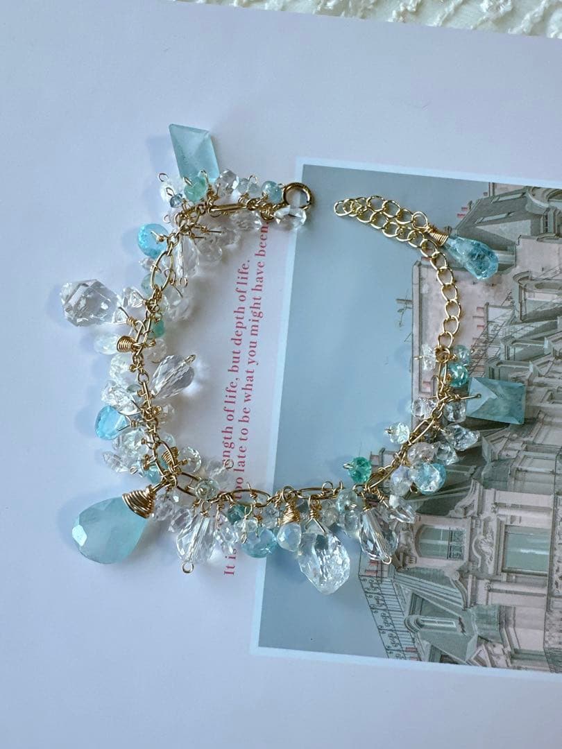 専用　　No.343 シンデレラアクアマリンのブレスレット