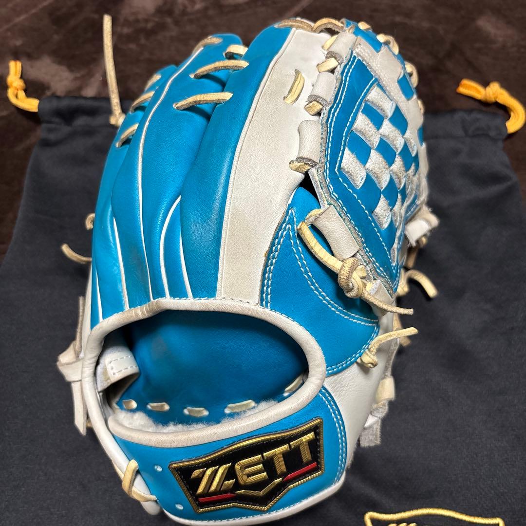 T*o様 緊急値下げZETT PROSTATUS 軟式野球グローブ 青/白 プロステイタス オーダー 野球 ゼット スワロー限定 軟式グローブ 大人