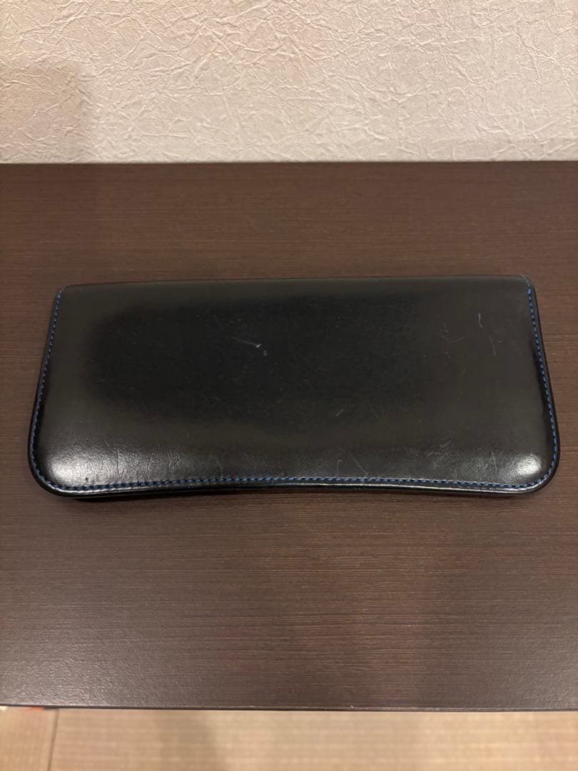 k*t様 美品　WILDSWANS レザー長財布　ネイビー