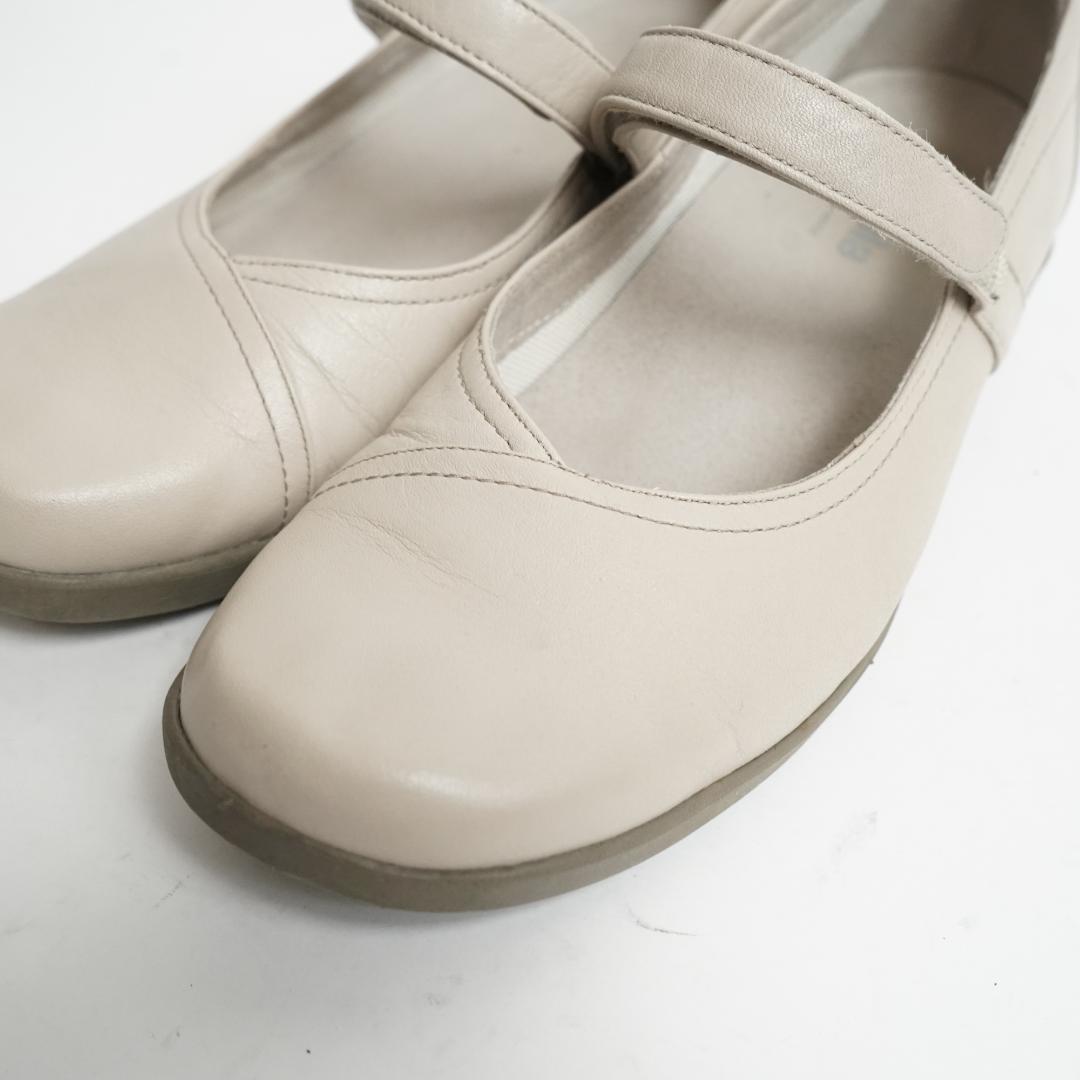 【美品】アシックス ペダラ パンプス ストラップ レザー 23.5cm