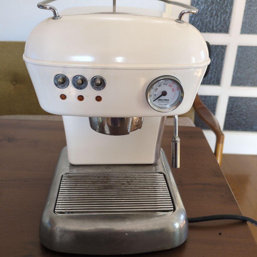 ascasoレトロエスプレッソマシン ホワイト
