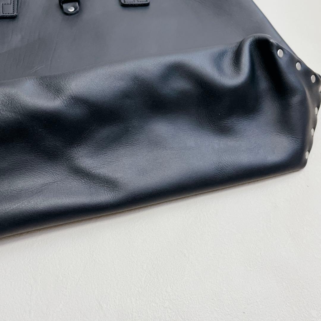 ヘリテイジレザー】オールレザー トートバッグ/牛革/HINOYA/ブラック