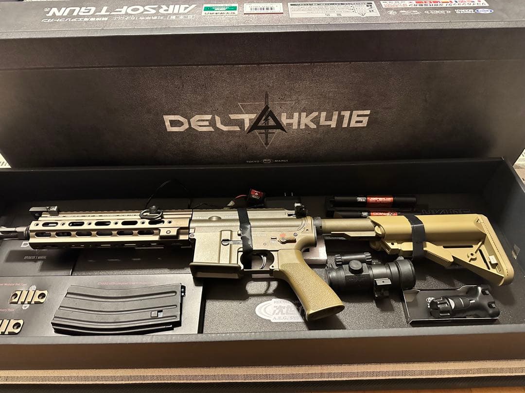 「美品」東京マルイ　HK416D デルタカスタム　動作確認済み TOKYOMARUI 東京マルイ HK416D DELTA CUSTOM デルタカスタム タン