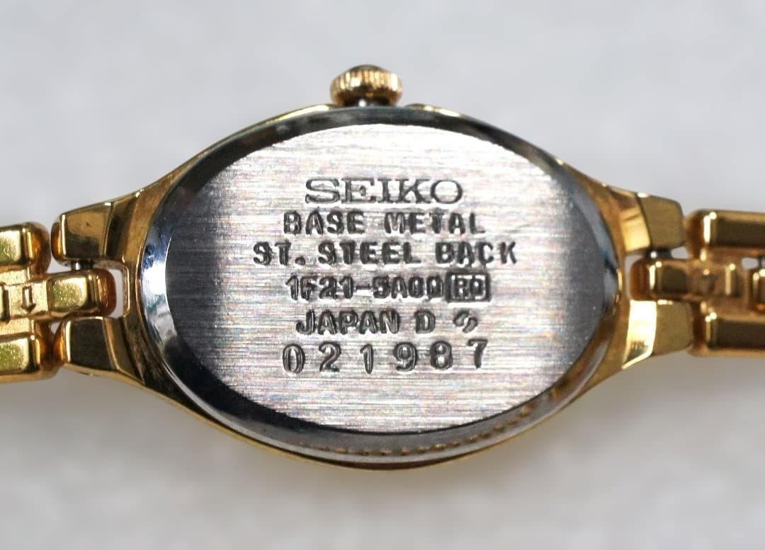 良品】SEIKO オーバル ブレスウォッチ 腕時計 1F21-5A00 - メルカリ