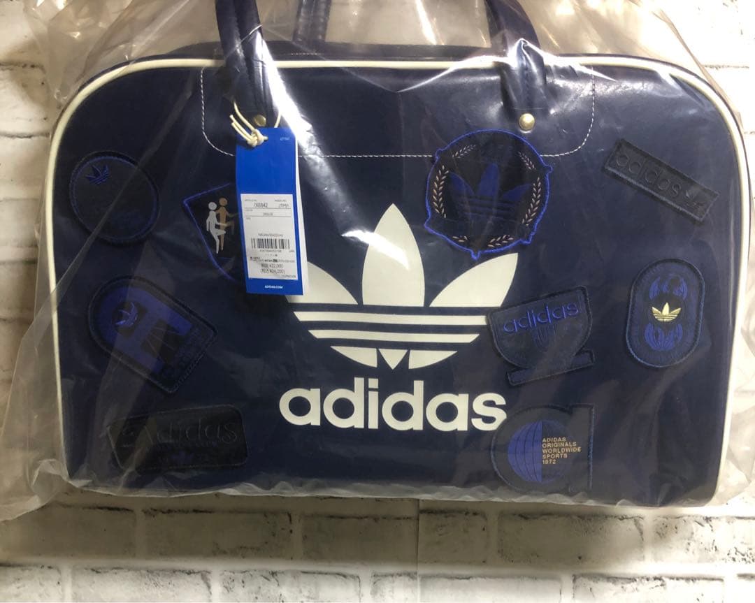 新品⭐️adidas originals ラージ ボーリングバッグ ダークブルー