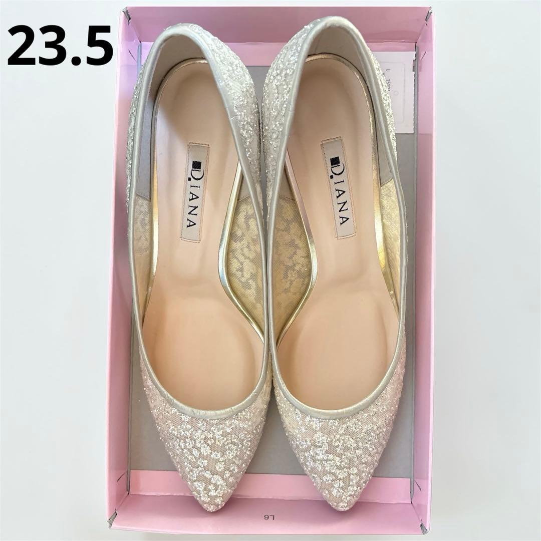 DIANA 【23.5cm】グリッターチュール 5cmヒール パンプス - メルカリ