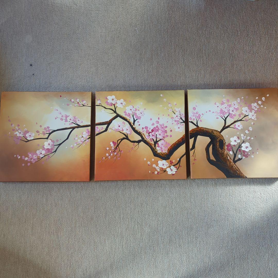 壁掛け　アートパネル　山桜