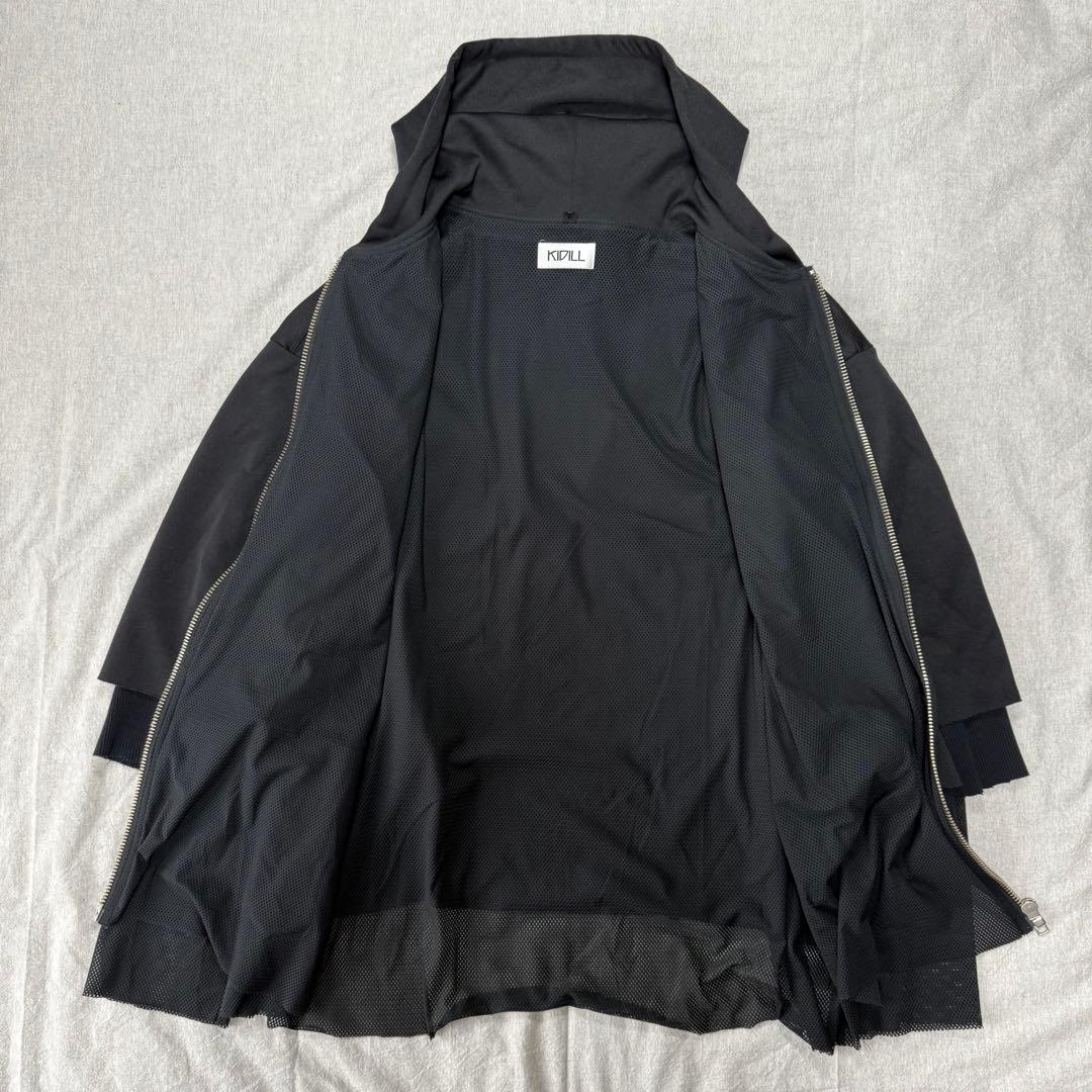 狂気】KIDILL 刺繍 メッシュ パーカー 黒 FREE オーバーサイズ - メルカリ