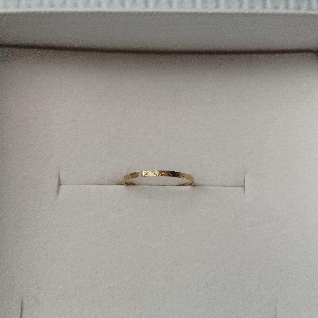 美品 k18 YG 9号 リング