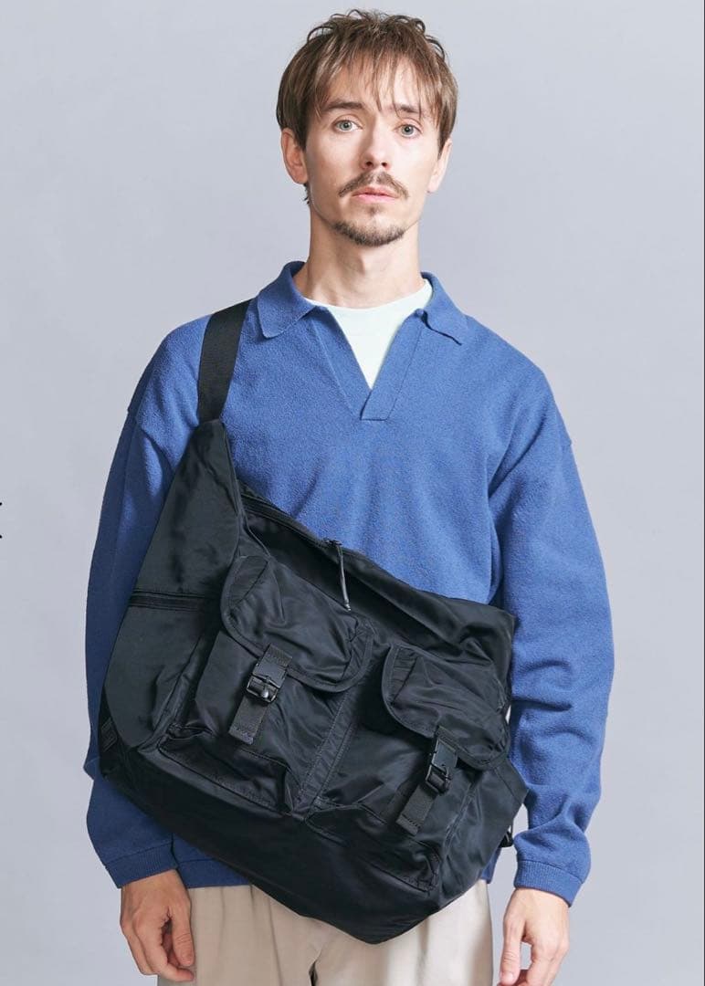 新品バイシクロン✖︎ビューティーアンドユース別注メッセンジャーバッグ黒stussy