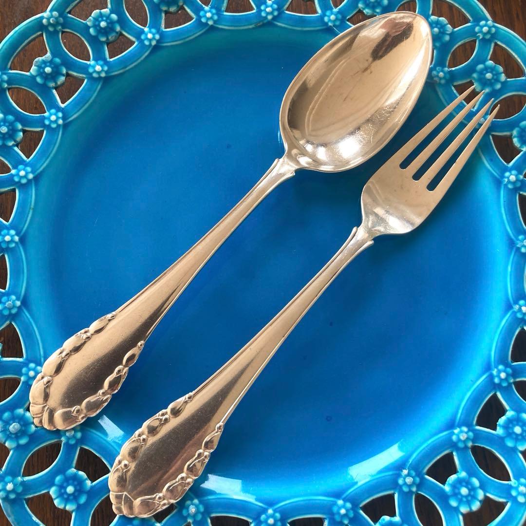 ジョージジェンセン　シルバー　スプーン&フォーク　セット