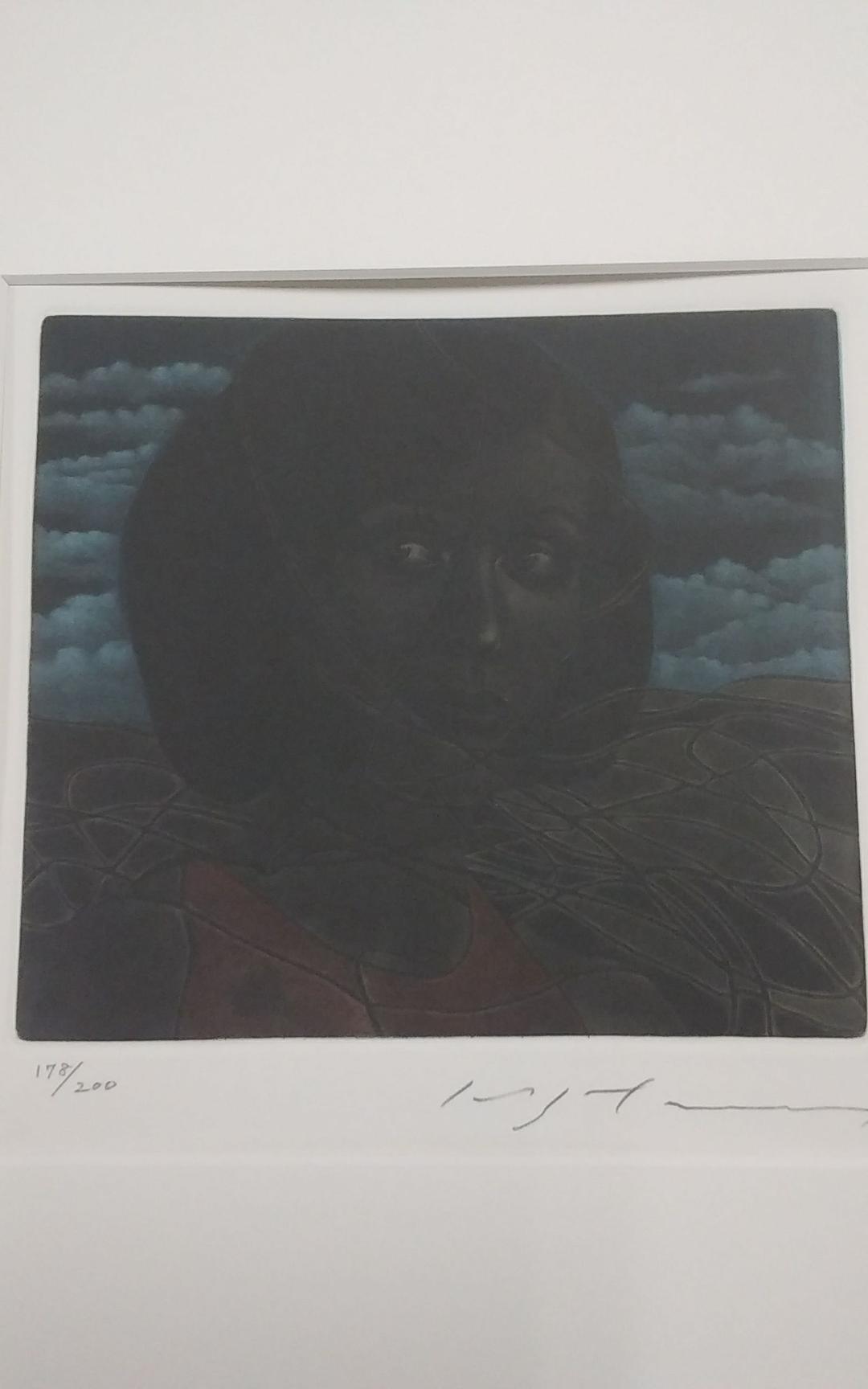 マダムダヴィンチの肖像　池田満寿夫　銅版画 額入り