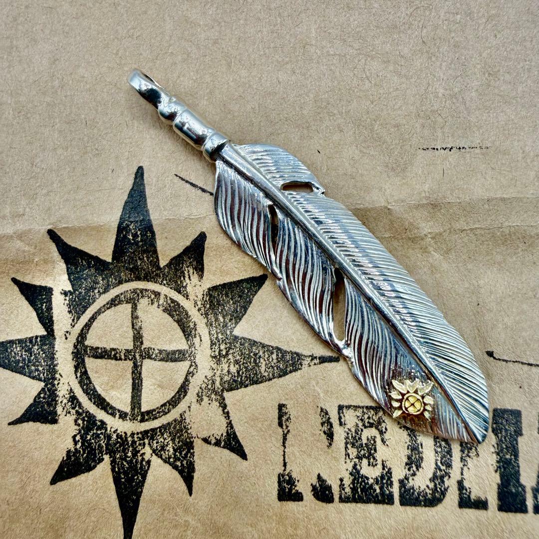 美品　レッドマン　中フェザーk18メタル付き　REDMAN メタル付き 中フェザー(右向き) | レッドマン メタル付き中フェザー