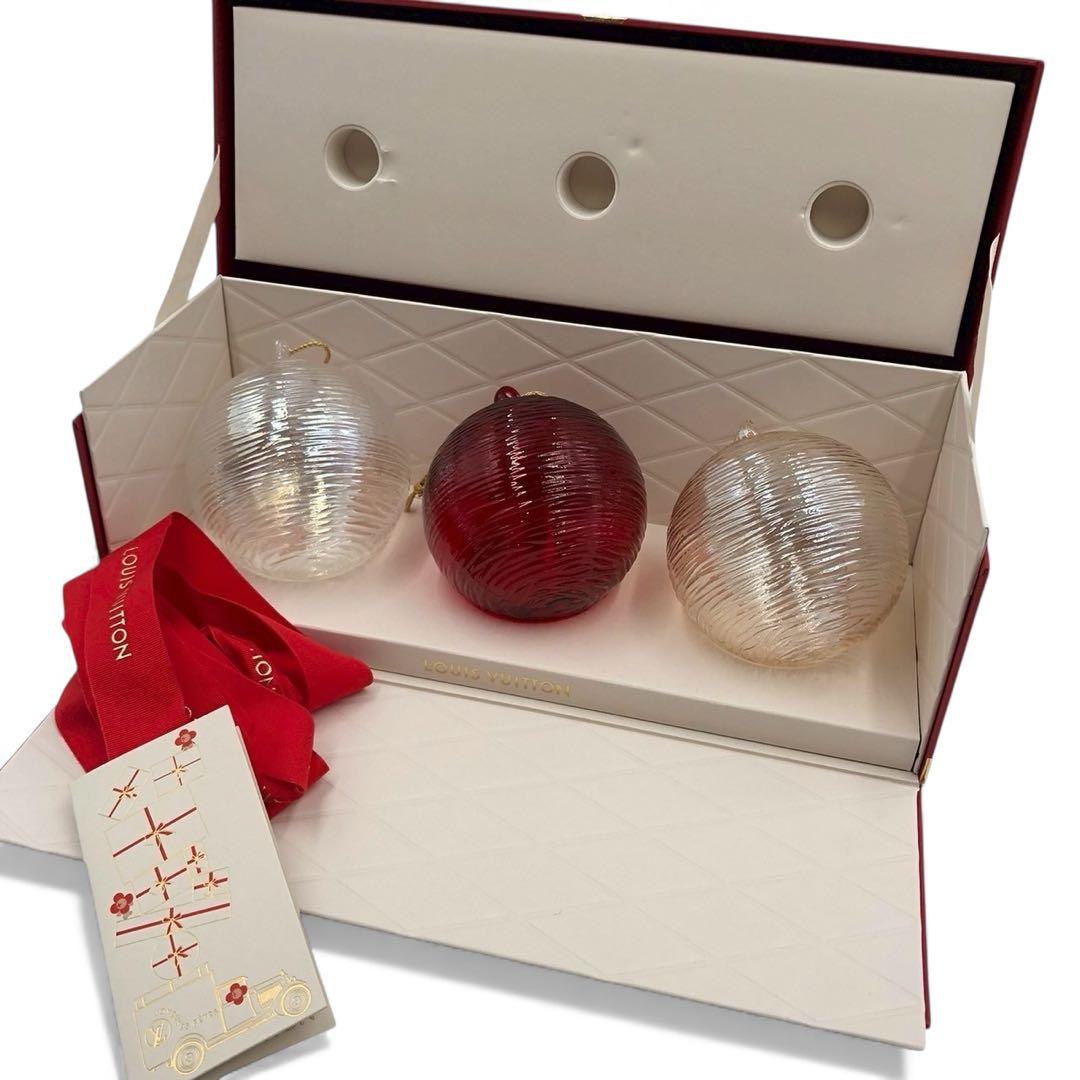 極美品◎非売品◎ルイヴィトン LV クリスマス オーナメント 3個入り 極美品◎非売品◎ルイヴィトン LV クリスマス オーナメント 3個入り