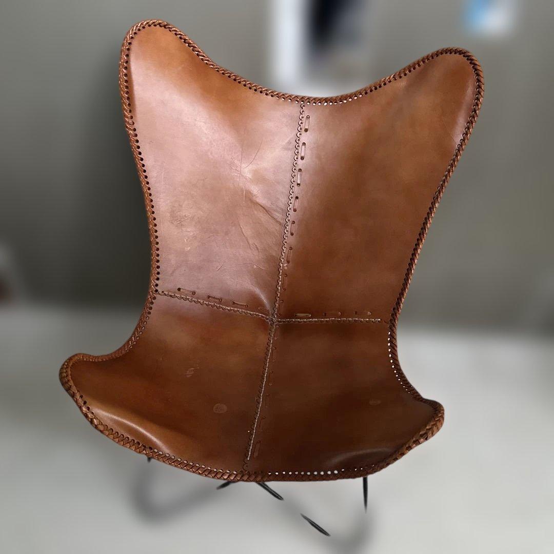 本革 バタフライチェア ブラウン