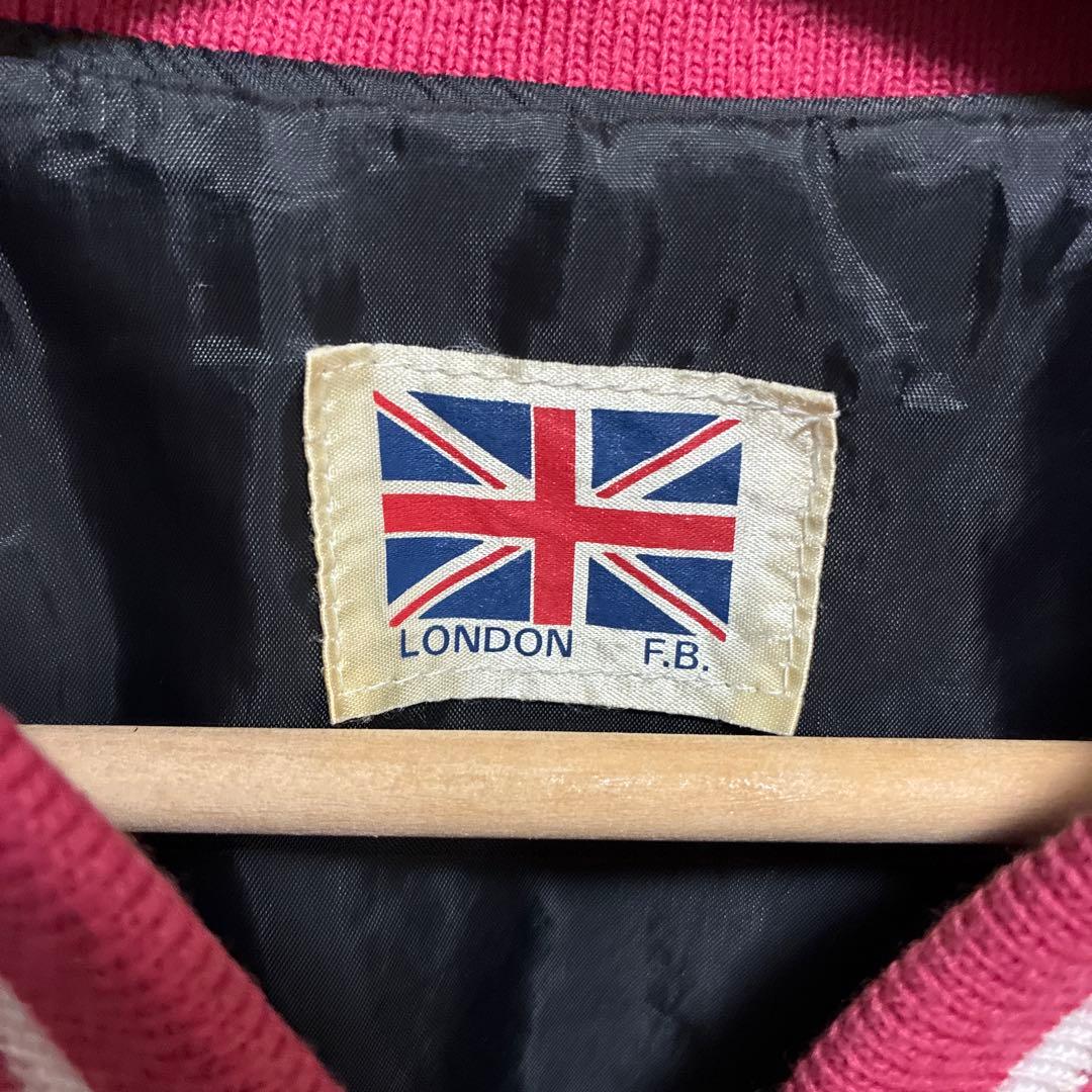 London F.B. 鷲刺繍 赤 スカジャン - メルカリ