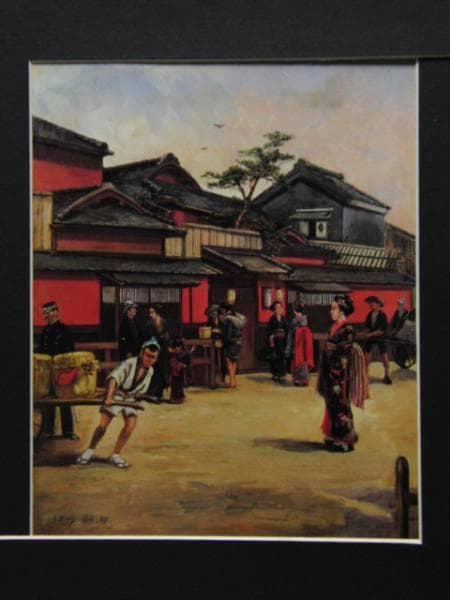 ジョルジュ・ビゴー、舞妓、希少画集より、新品額装付