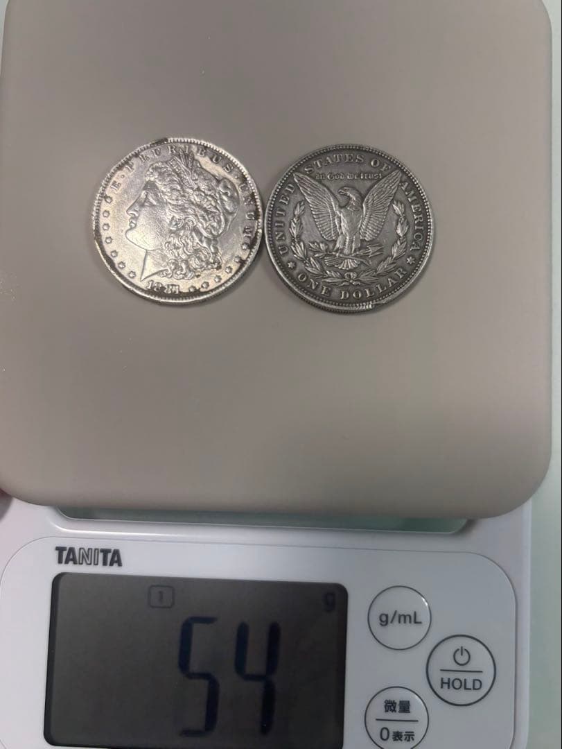 キヨキヨ　モルガン・ダラー銀貨　1896