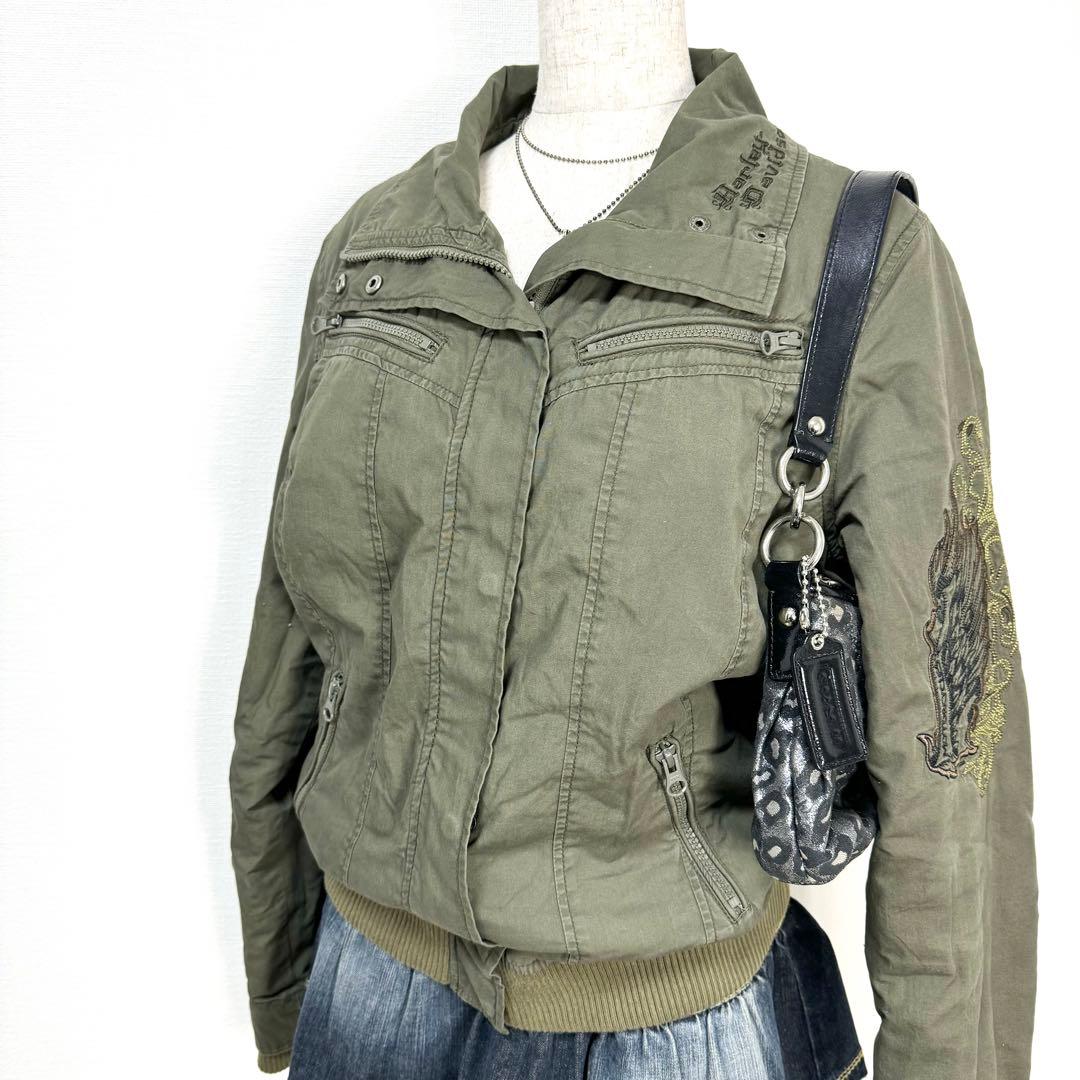 y2k✨️ Harley-Davidson 刺繍 ミリタリー ジャケット