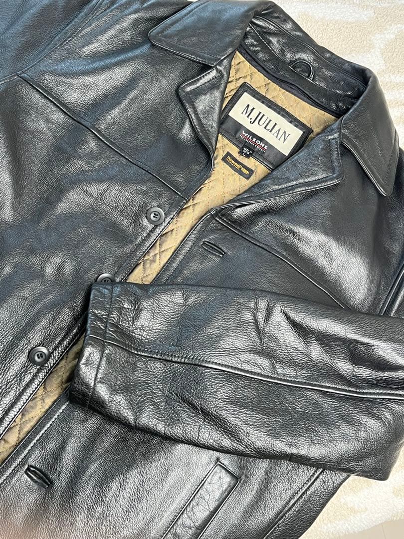 美品 レザーカーコート Lサイズ WILSONS ビンテージ - メルカリ