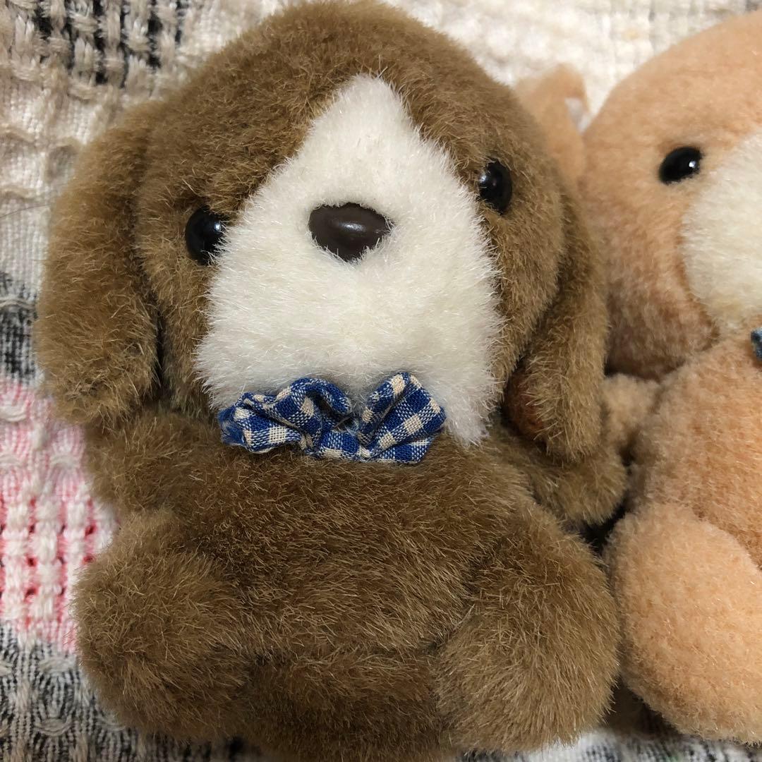 昭和レトロ ヴィンテージ メーカー名不明 犬＆熊 ぬいぐるみ 中古品