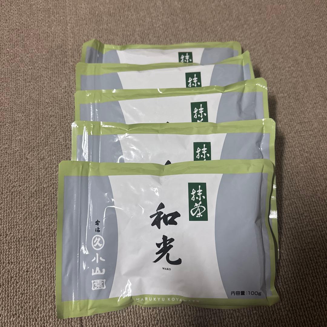 丸久小山園　抹茶和光100g袋×5セット 抹茶 宇治 丸久小山園 和光 100g 袋詰（わこう）薄茶 茶道 京都府産 お