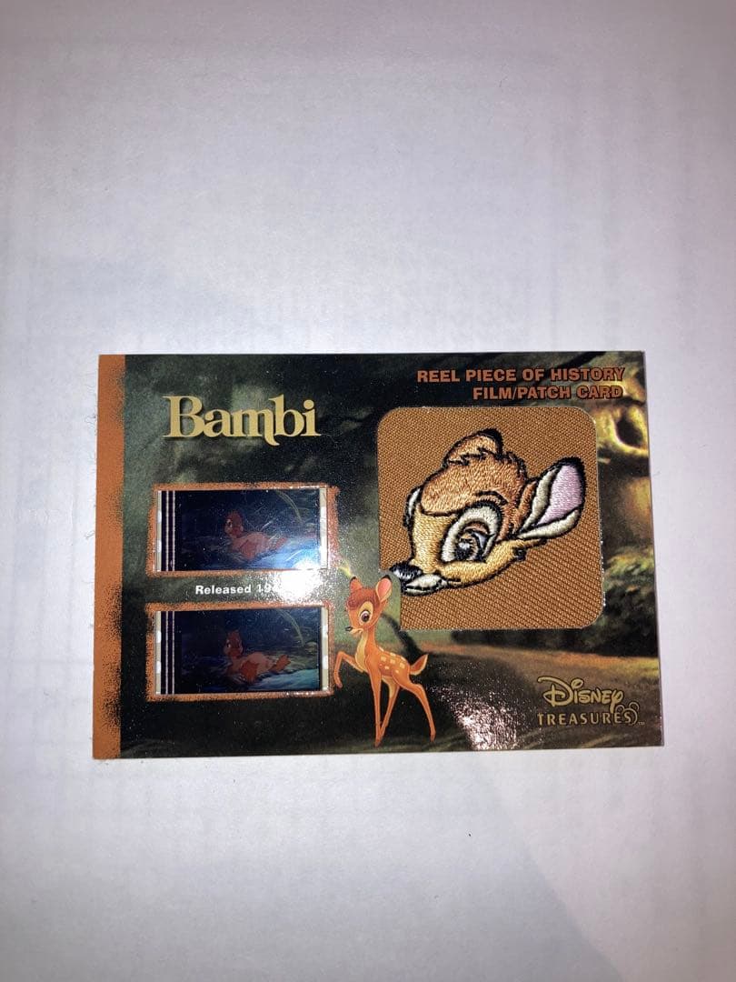 ディズニー　トレカ　激レア　バンビ　フィルムパッチカード　アッパーデック