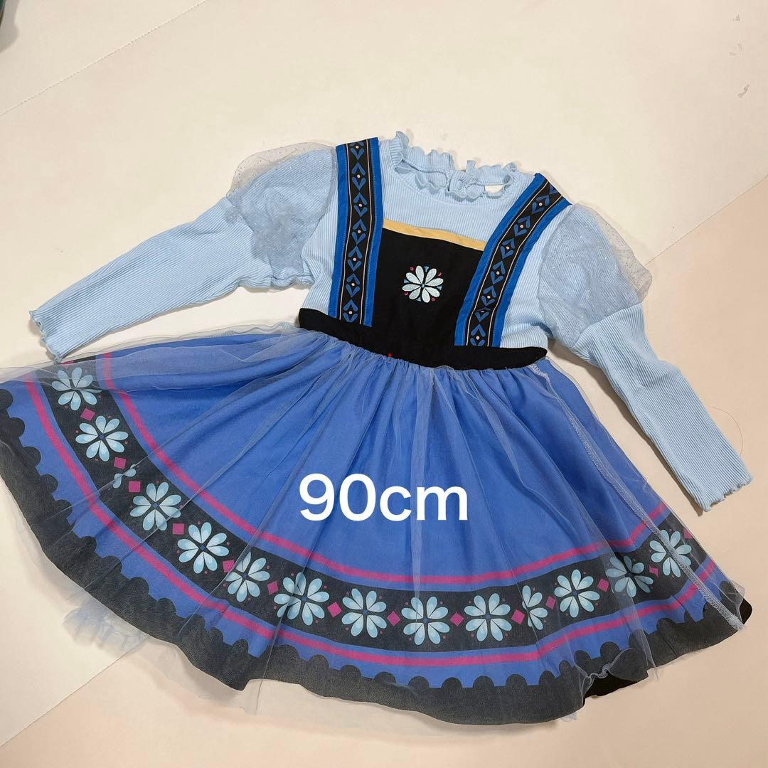 新品 アナ雪 エルサ なりきり ワンピース 90㎝ リトシー アナと雪の