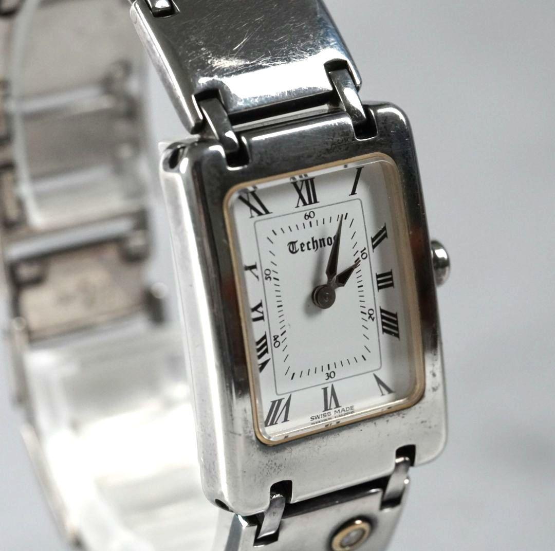 Technos 銀無垢 ローマン クオーツ 腕時計 ダイヤ Silver925 - メルカリ