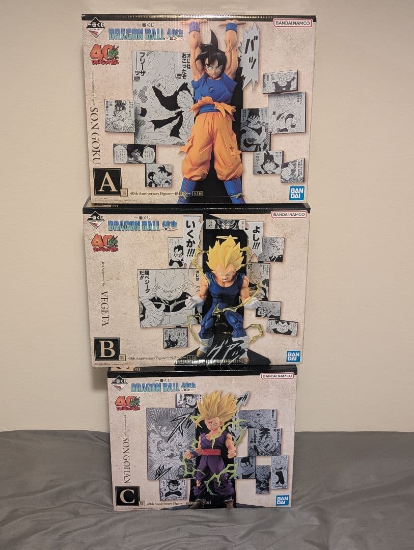 一番くじ　ドラゴンボール　40th 其之二　A賞B賞C賞　3体セット