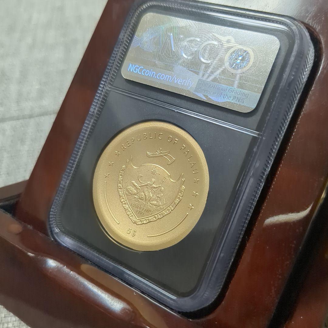 NGC MS70】2021 パラオ $5 インカ太陽神 金色記念貨 - メルカリ