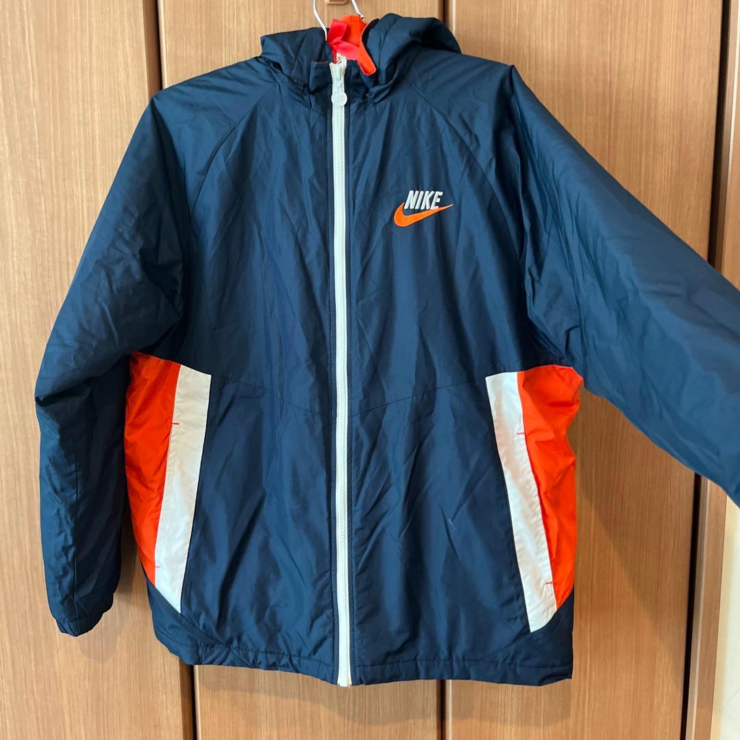 NIKE ジャケット オレンジ ネイビー - メルカリ