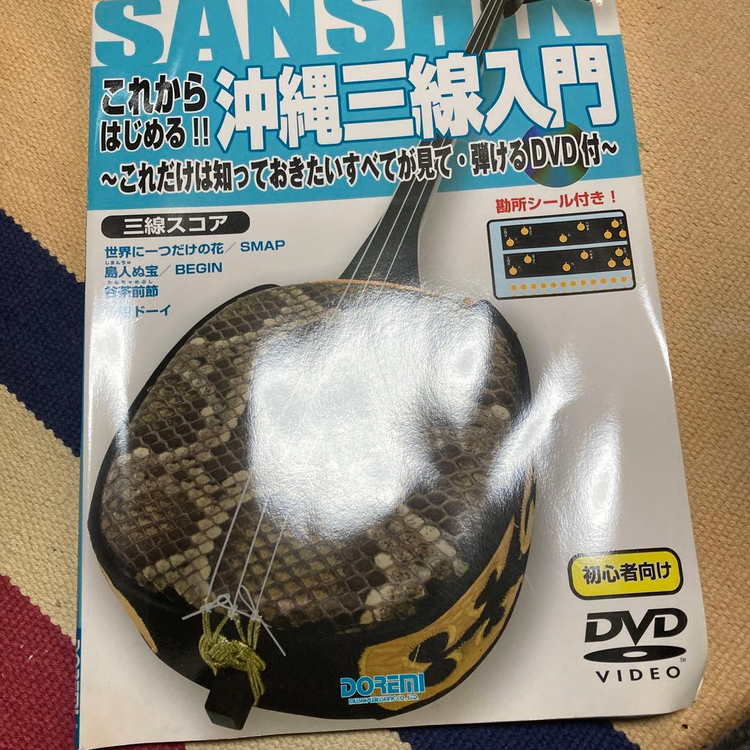 三線 DVD付き スターターセット 沖縄本島柄人工革