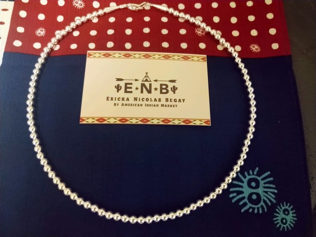 ENB ナバホパールネックレス　4mm/45cm shinny ENB ナバホパールネックレス 4mm/45cm shinny - メルカリ