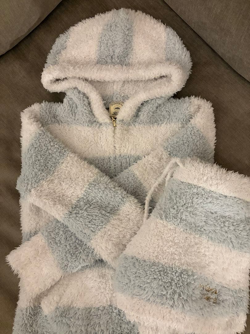 シ*ロ様 ジェラートピケ フード付きストライプルームウェア #ジェラートピケ #