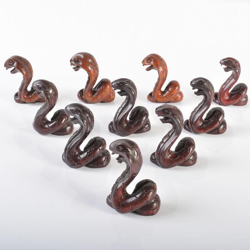 時代提げ物 木彫 蛇 置物 根付 10点まとめて M R6166