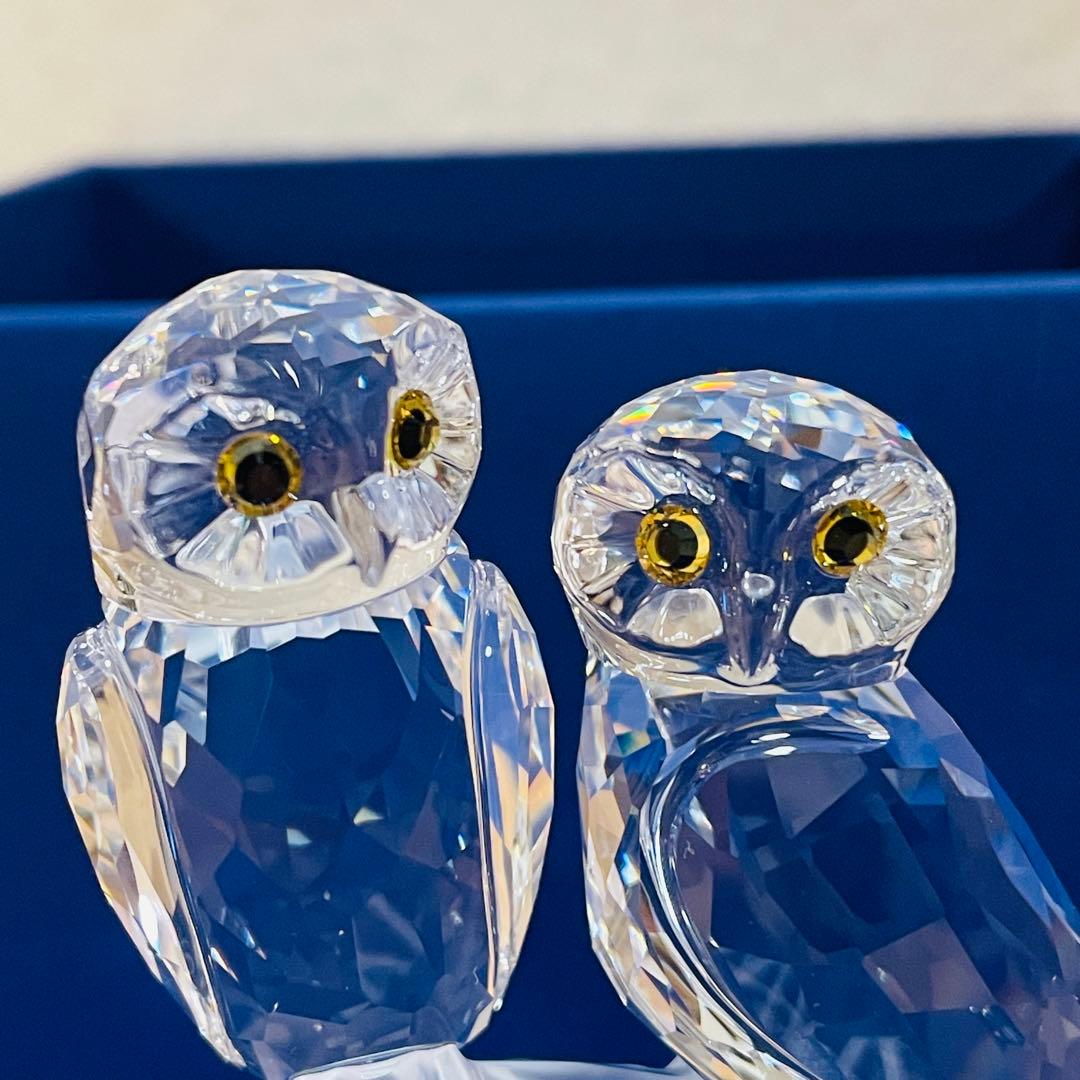 スワロフスキー/廃盤 フクロウ2羽 - メルカリ