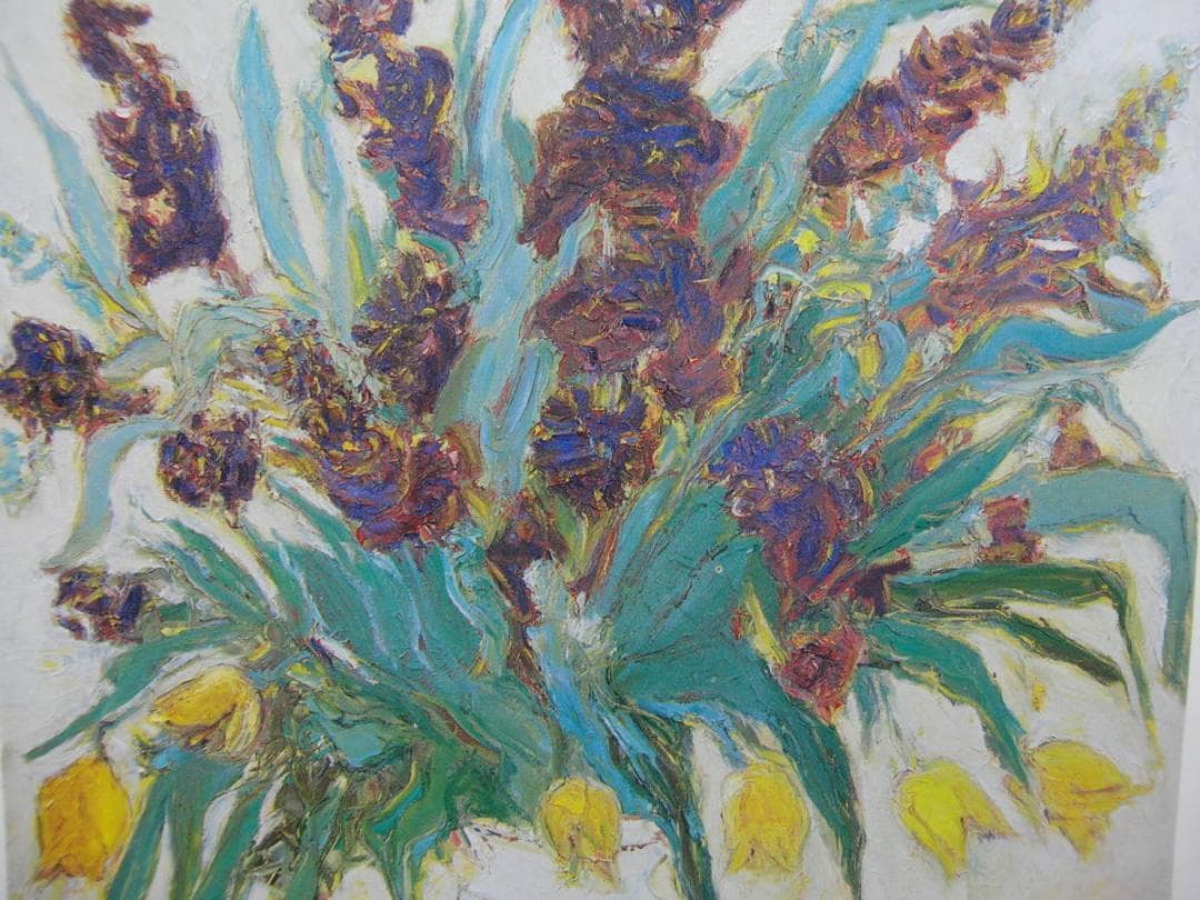 ジャン・フサロ、「チューリップとダリア」、希少画集・額装画