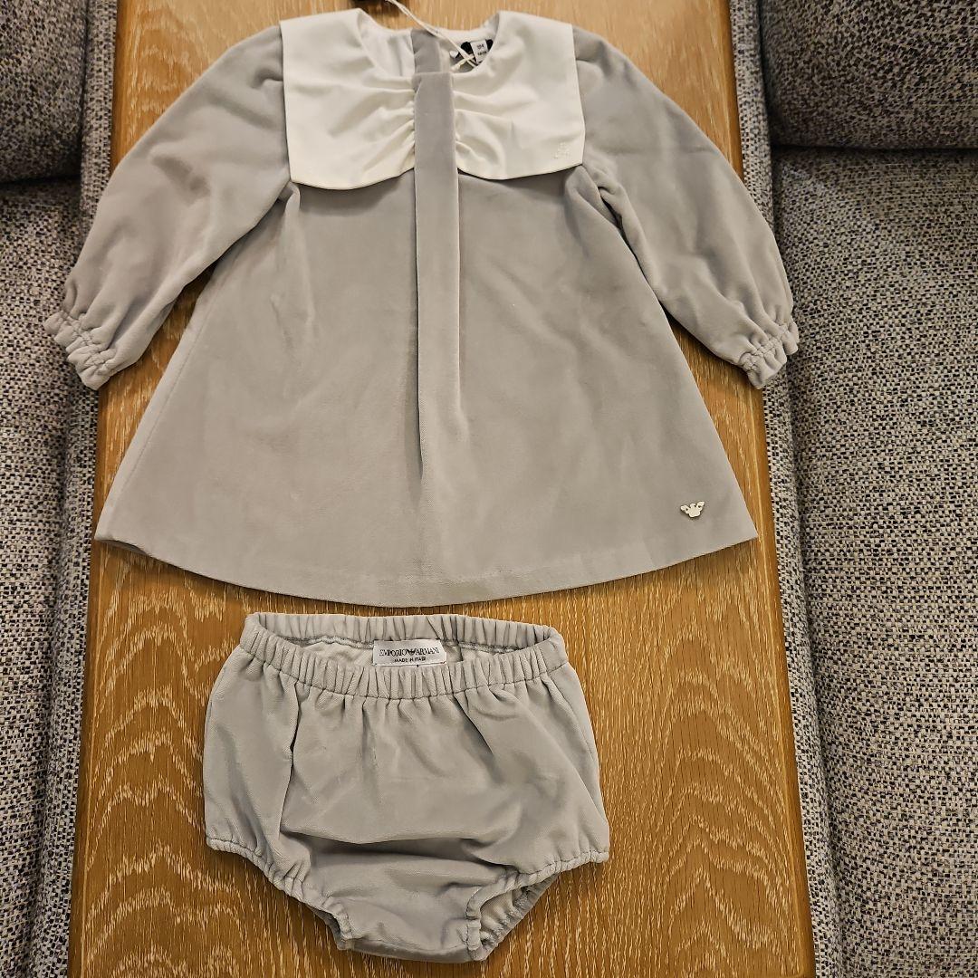 【新品】EMPORIO ARMANI ワンピース 9M グレー