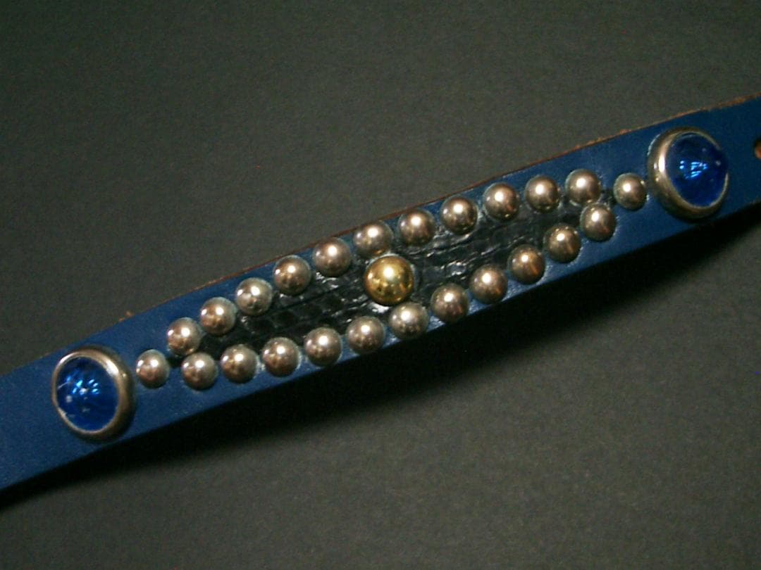 15mm 青 WOLF'S HEAD ウルフズヘッド ブレスレット バングル - メルカリ