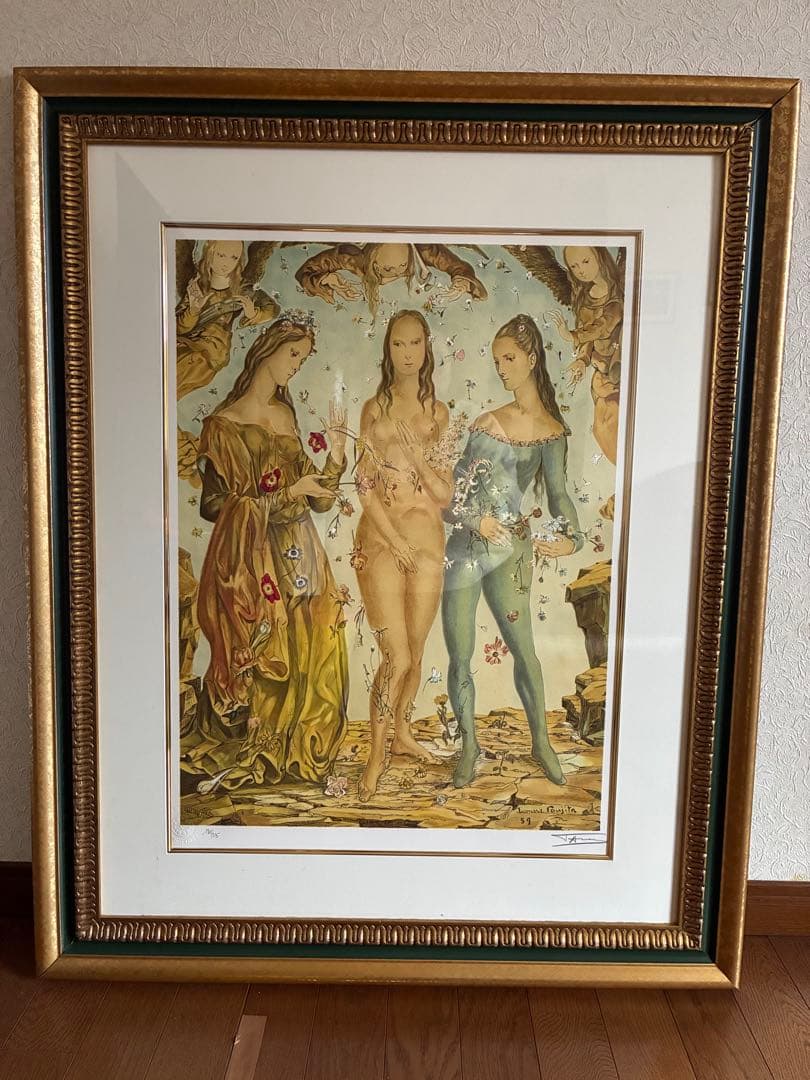 花の洗礼　リトグラフ　レオナール•フジタ　藤田嗣治