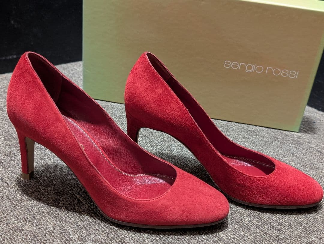 Sergio Rossi セルジオロッシ パンプス 赤 34 ハイヒール - メルカリ