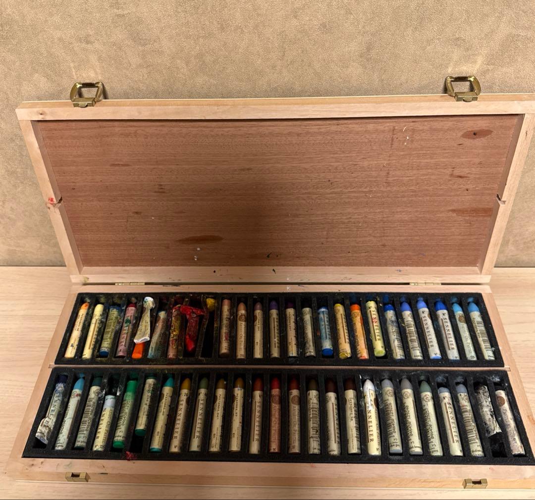 SENNELIER セヌリエ オイルパステル 木箱入り50色セット