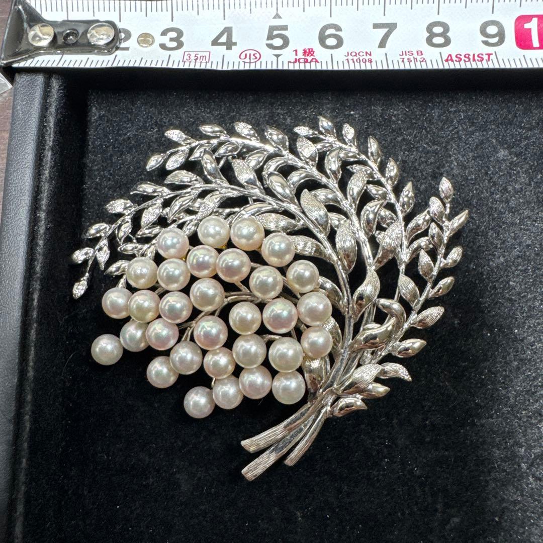 森*子様 シルバー　パール　ブローチ